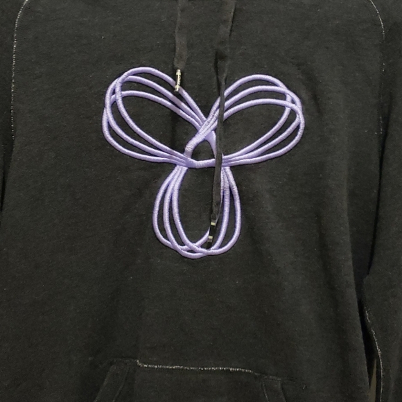 TNA gray pullover hoodie with purple logo - Picture 2 of 5